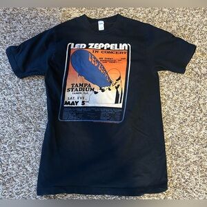 Vintage Led Zeppelin 2004 Tampa Stadium Tour Shirt Mens Medium Black Rock N Roll